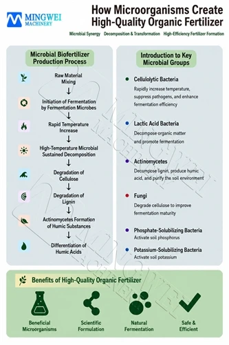 Comment les micro-organismes produisent des engrais organiques-de haute qualité