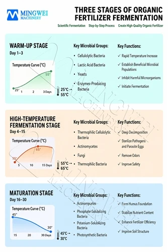 Les trois étapes clés de la fermentation des engrais organiques : du chauffag...